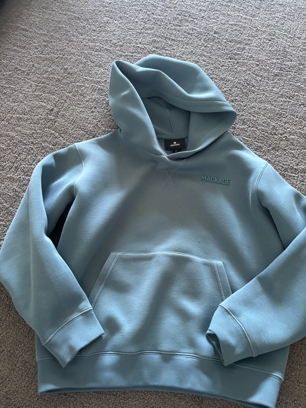 Mackage Light Blue Pullover Hoodie